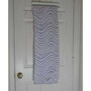 Oeko-Tex Purple White Swirl Stripe Zebra Print Blanket Decorative Throw NWT